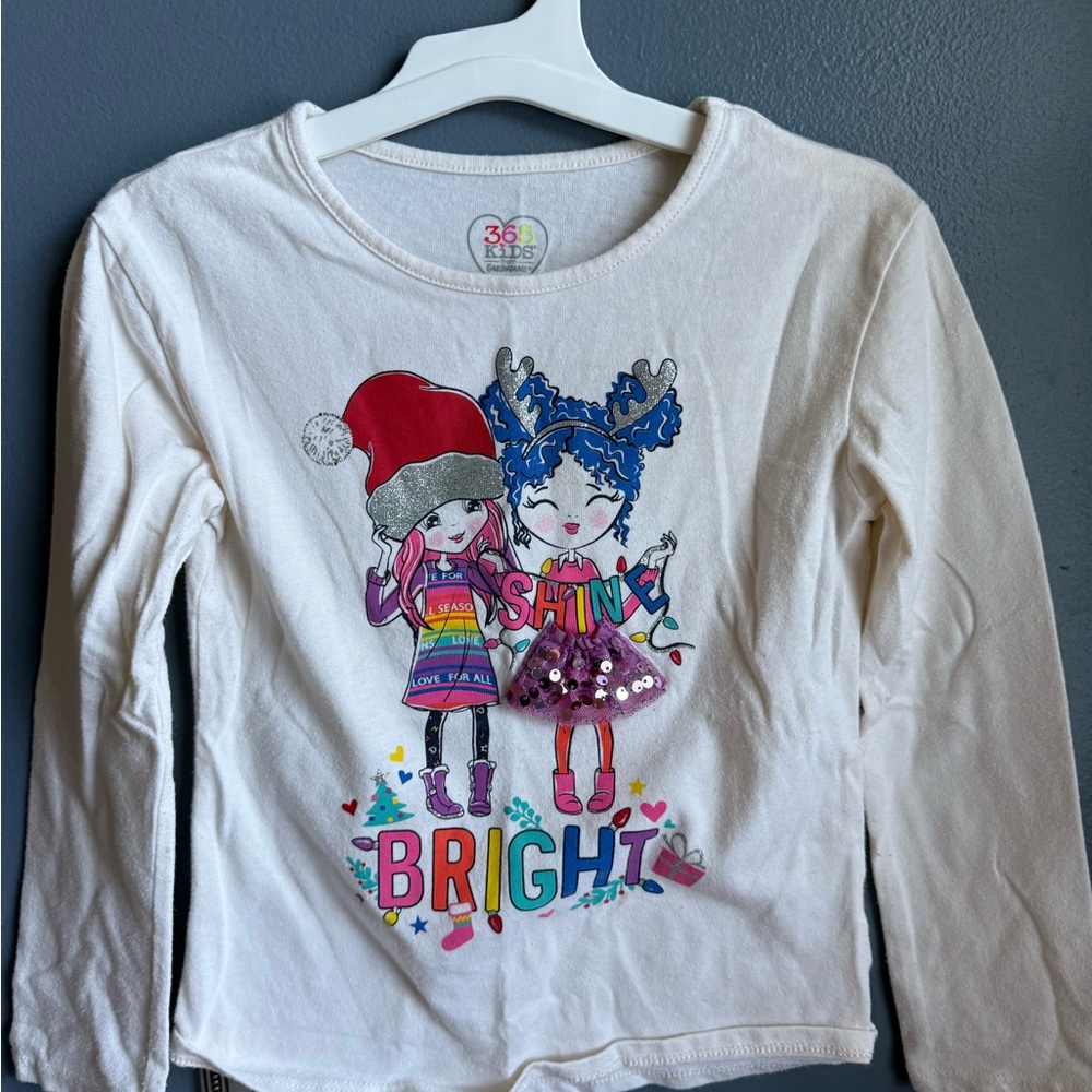 Shine Bright Kids Long Sleeve Shirt - White